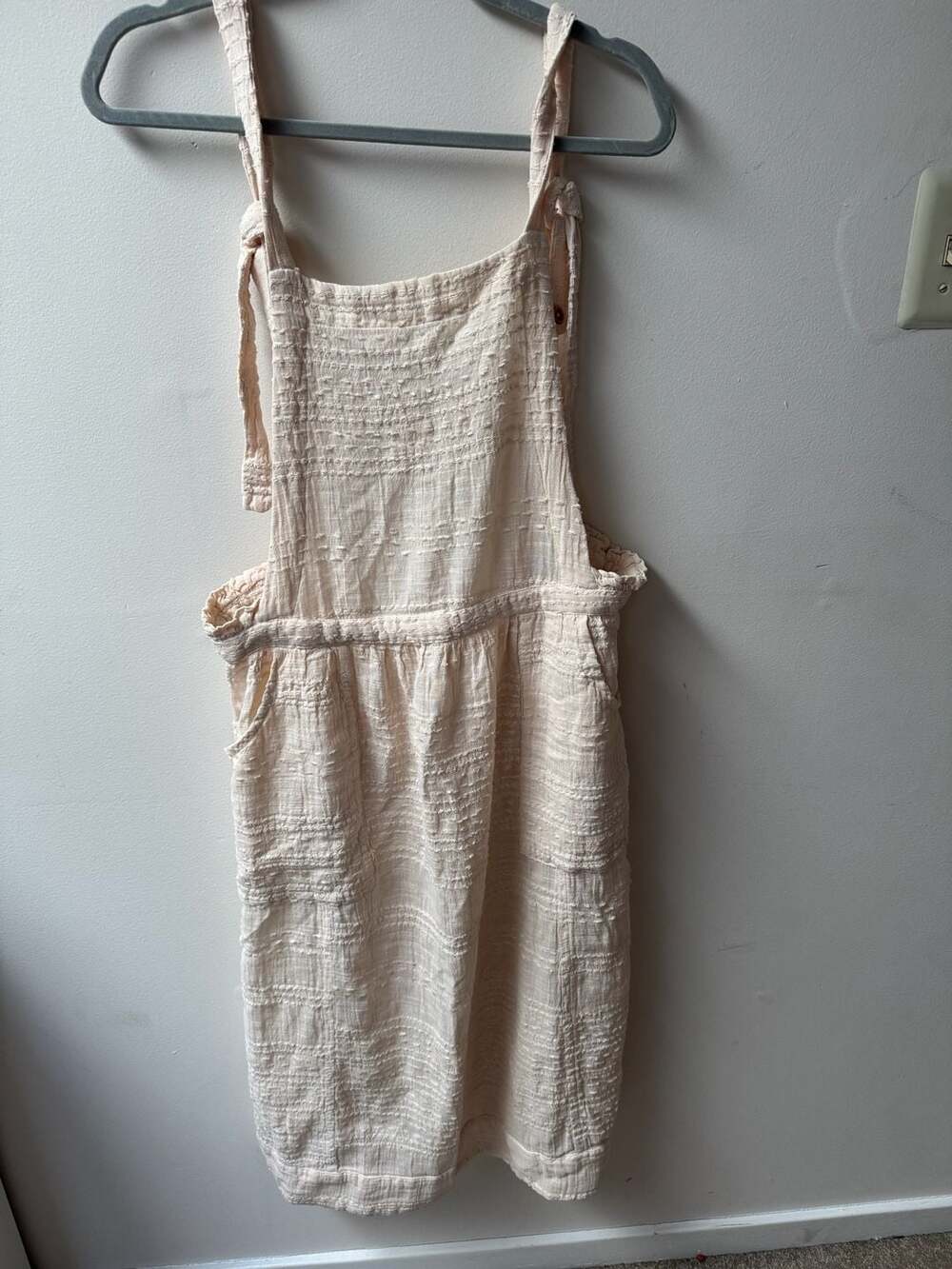 Free People Sunburst Gauze Romper Shortalls in Cream